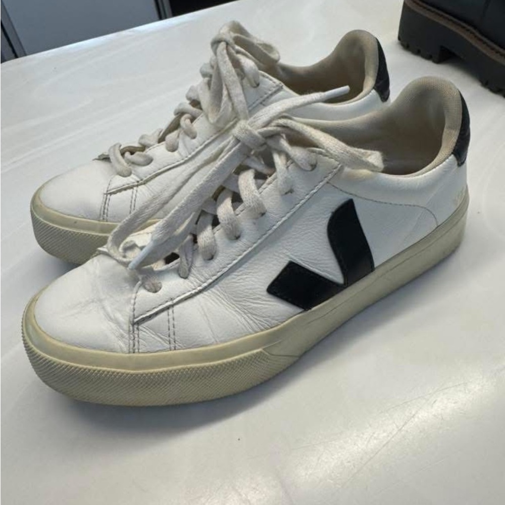 Veja women’s White Sneakers with Black Accents